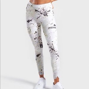 Gymshark white marble leggings size large